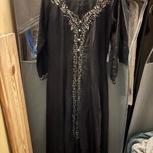 Elegant Black Embroidered Dress